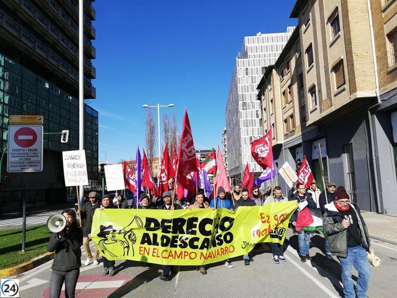 Trabajadores rurales navarros enérgicamente exigen pamploneses dos días libres a la semana