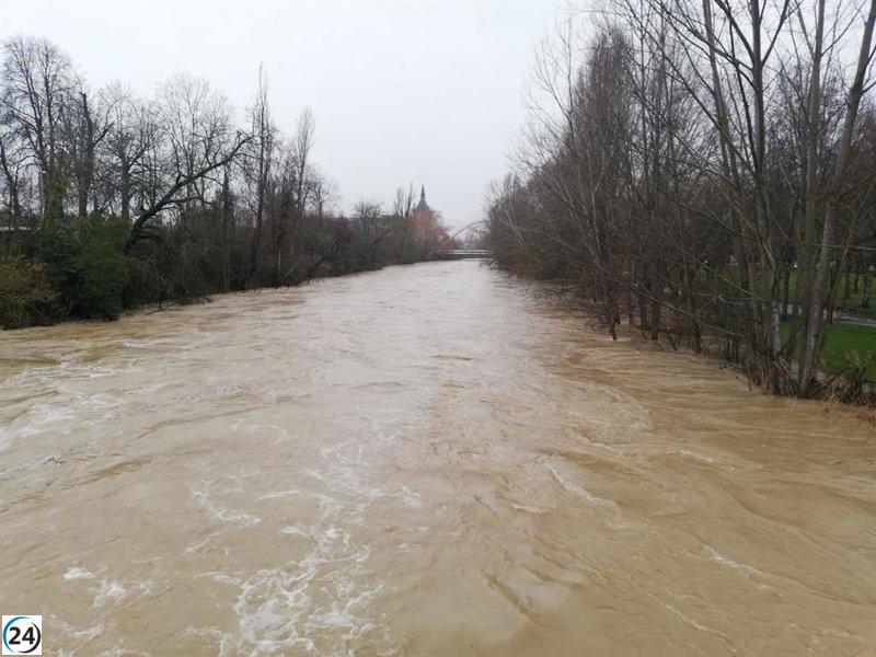 Nuevo récord de lluvias en la Cuenca de Pamplona en febrero desde los años 60.