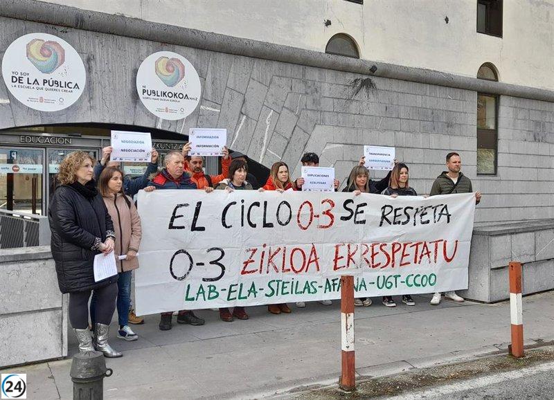 Sindicatos piden al Gobierno responsabilizarse del ciclo 0-3 en Pamplona