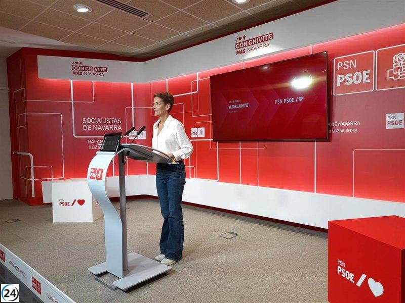 Chivite elogia la reelección de Sánchez como presidente del Gobierno.