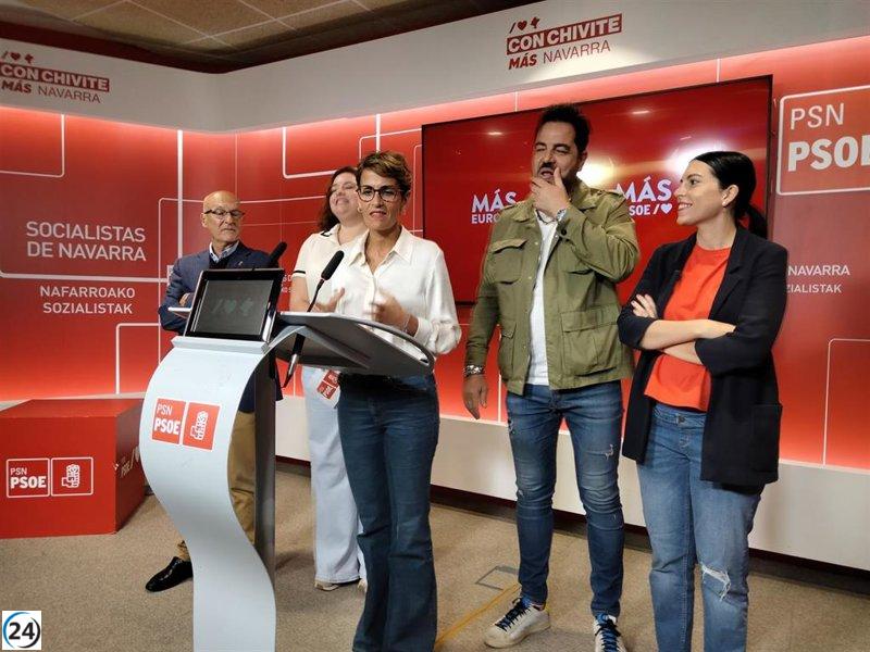 Chivite asegura que el triunfo del PSN en Navarra respalda su gestión política en la región.