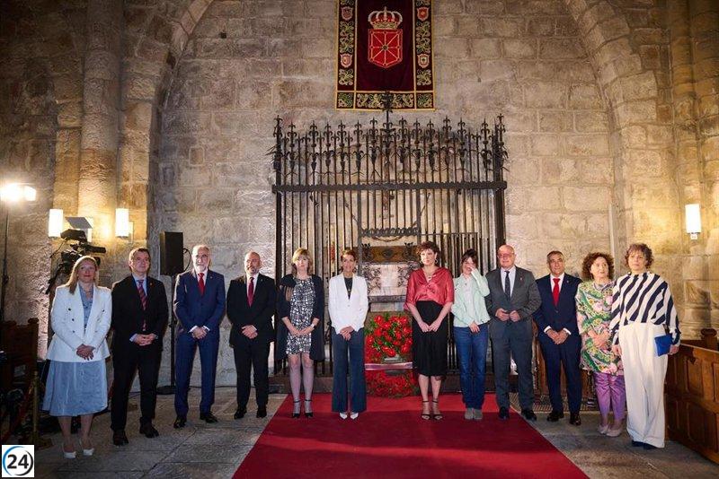 Homenaje en el monasterio de Leyre a la historia y legado de Navarra.
