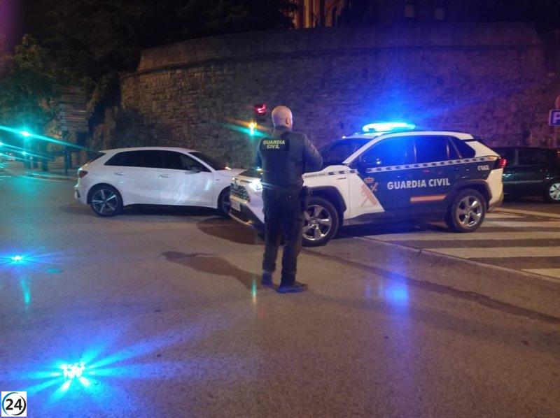 Detenido por tráfico de drogas tras impactar contra una mediana en Pamplona