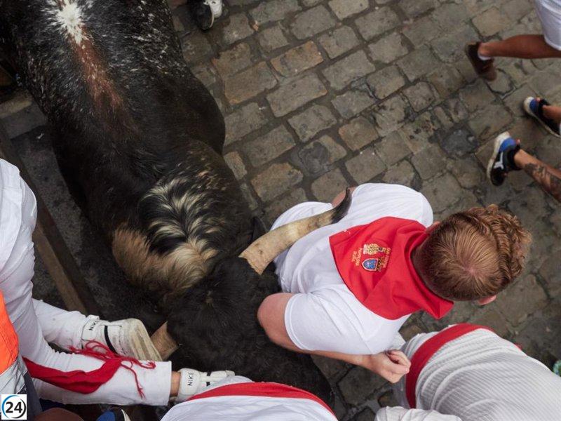 Dos heridos levemente en el tercer encierro de Sanfermines.