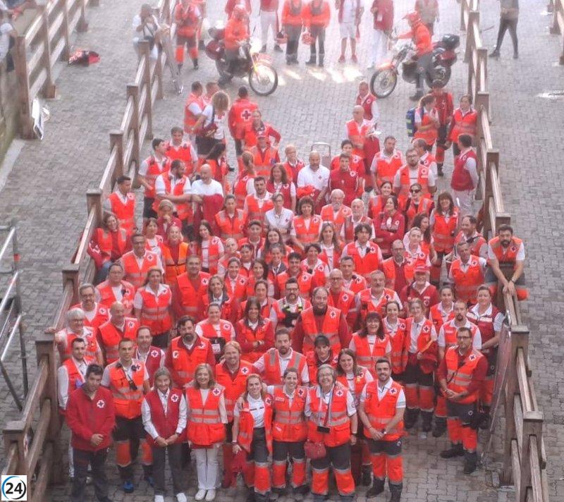 Más de 1.300 personas reciben ayuda de Cruz Roja en los Sanfermines 2024.