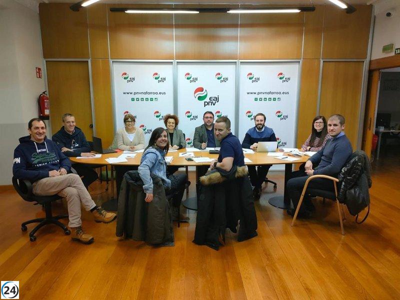 Nuevos rostros en la dirección del PNV en Navarra: Blanca Regúlez, Javi Ollo, Anika Luján e Idoia de Carlos al mando.