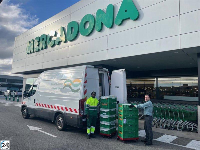 Mercadona contribuye con más de 212 toneladas de alimentos a Navarra en 2024.