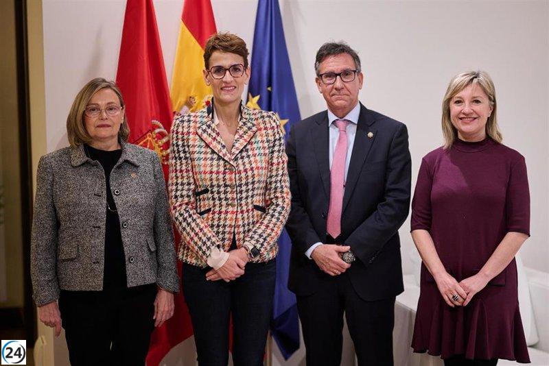 Chivite informa a vocales del CGPJ sobre el compromiso del Gobierno con la independencia judicial.