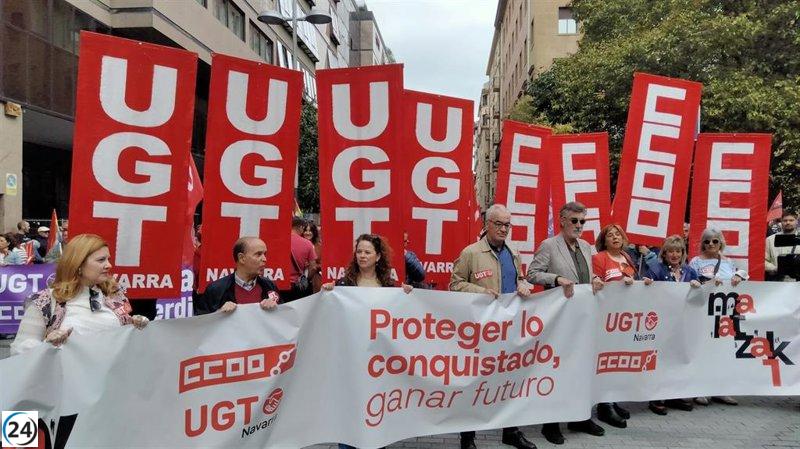 UGT y CCOO exigen concretar la jornada laboral más corta y una mejor distribución de la riqueza.