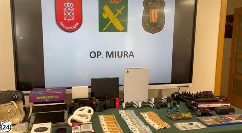 Desmantelan red de robos en viviendas con colaboración de fuerzas policiales de Navarra, Cataluña y Estado.