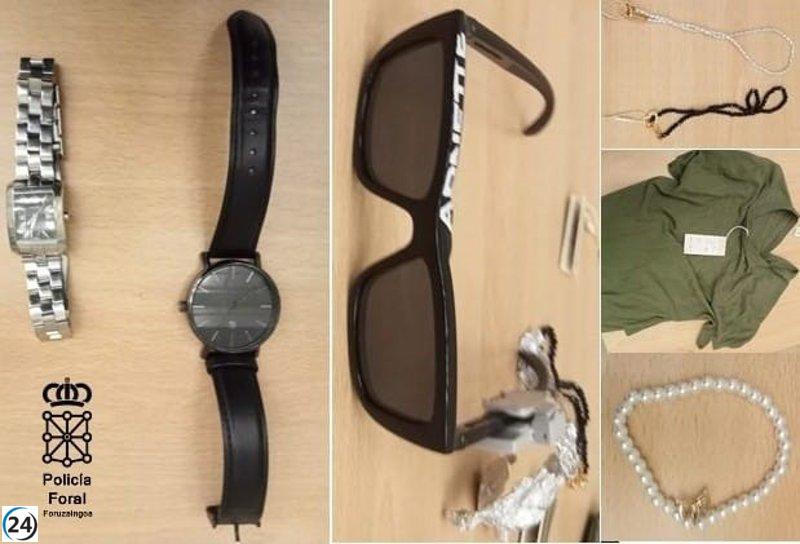 Anciano arrestado por robo en comercios de la Avenida Carlos III de Pamplona.
