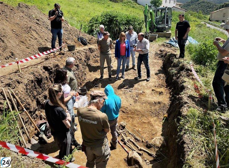 Recuperan en Salinas de Oro los restos de una víctima del golpe de estado de 1936.