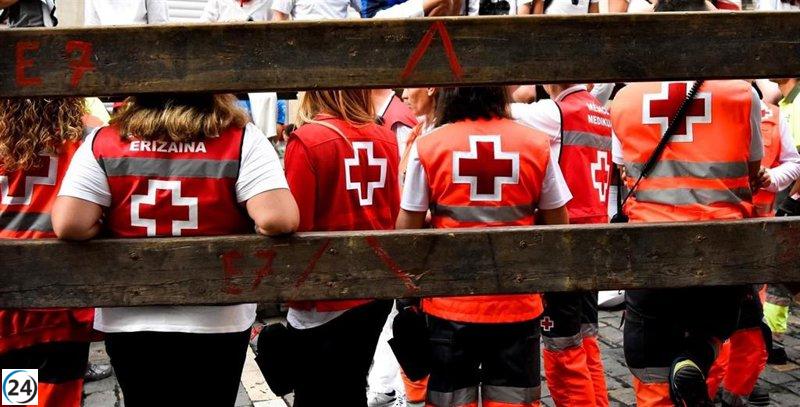 Cruz Roja Navarra activa más de 320 voluntarios y establece un punto de atención en Recoletas para San Fermín.