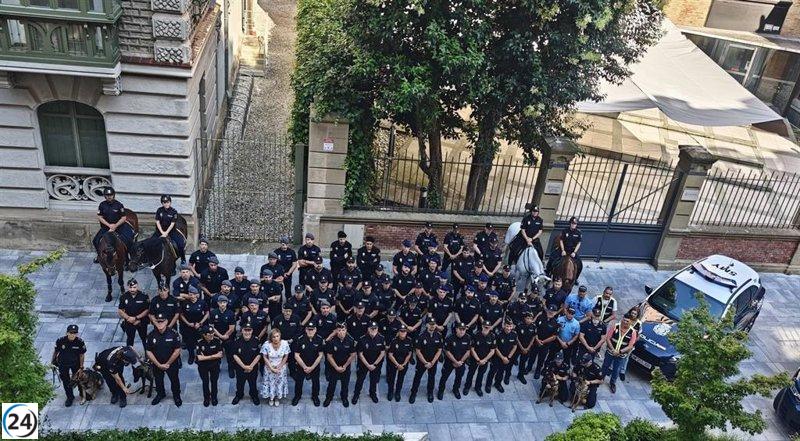 Mil policías aseguran la seguridad durante las fiestas de San Fermín.
