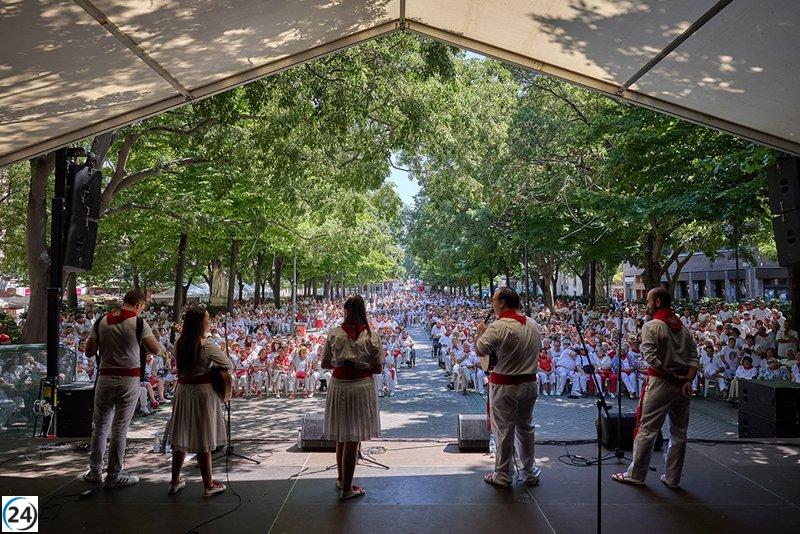 El Paseo de Sarasate vibrará con jotas durante los mediodías de San Fermín.
