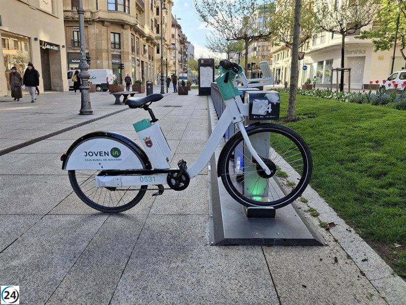 Pamplona termina la concesión de bicicletas eléctricas, pero el servicio continuará hasta que el Ayuntamiento lo asuma.
