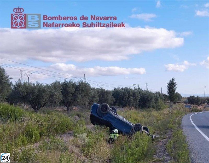 Accidente en Fitero deja cinco heridos, incluyendo dos niños.