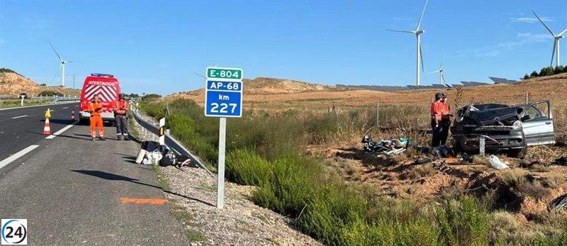 Accidente en Fontellas deja tres heridos tras un despiste.
