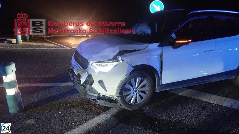 Cinco heridos en choque de autos en Valtierra.
