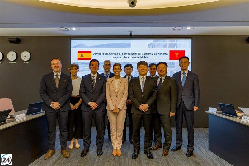 Chivite recorre Mobis en Corea, clave en la segunda mayor inversión industrial del siglo en Navarra.