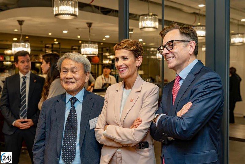Chivite posiciona a Navarra como el nexo de inversión de Corea en Europa.