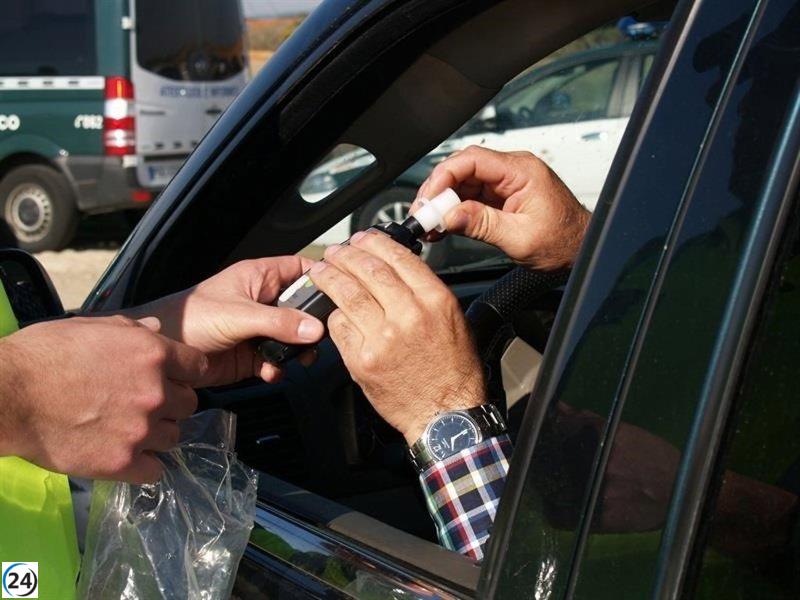 Detenida una persona en la A-68 cerca de Tudela por conducir ebria, con una tasa de alcohol cuatro veces superior al límite permitido.