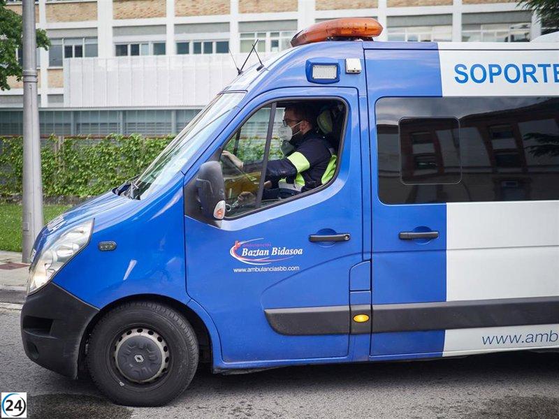 Ciclista de 54 años severamente herido en un accidente cerca de la Clínica Ubarmin en Egüés.