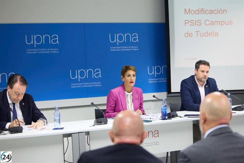 Chivite destaca que la expansión del campus de la UPNA en Tudela refuerza la educación superior en la Ribera.