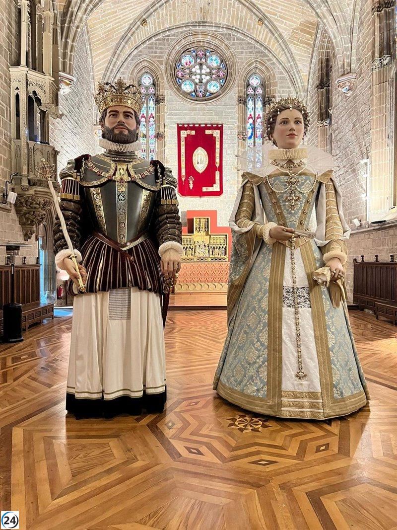 Pamplona renueva su patrimonio cultural: dos gigantes históricos de la catedral vuelven a su lugar.