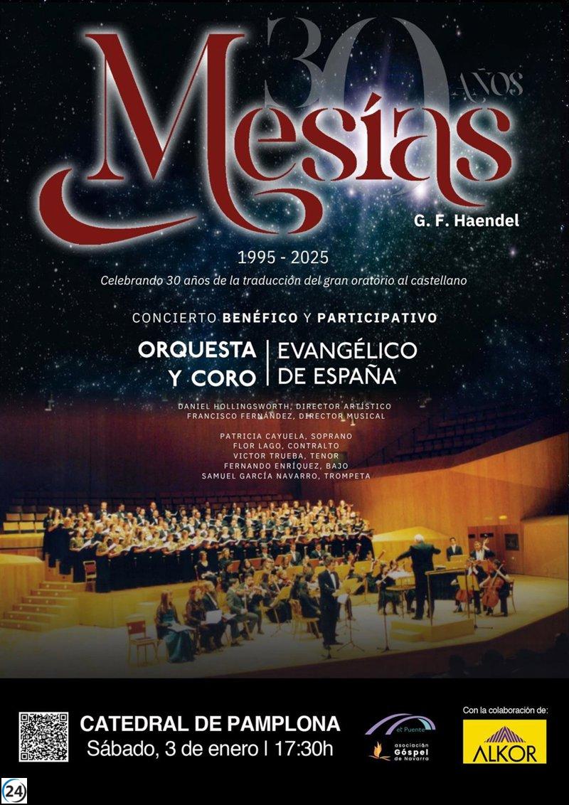 Pamplona celebra el concierto solidario 'Mesías '25' en su catedral, abierto a la participación del público.