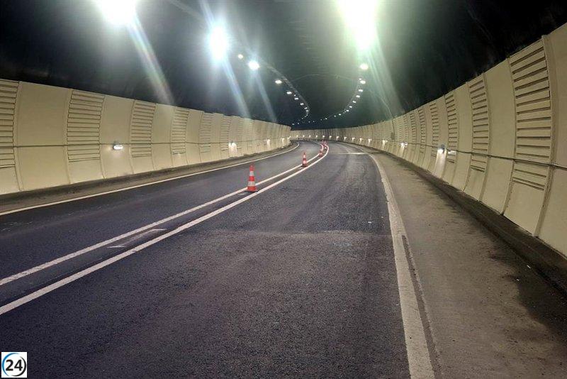 Corte total de la N-121-A este sábado en ambos sentidos por trabajos en el túnel de Bera.
