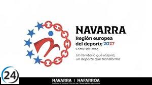 Navarra presenta su nuevo logo para la candidatura a Región Europea del Deporte 2027.