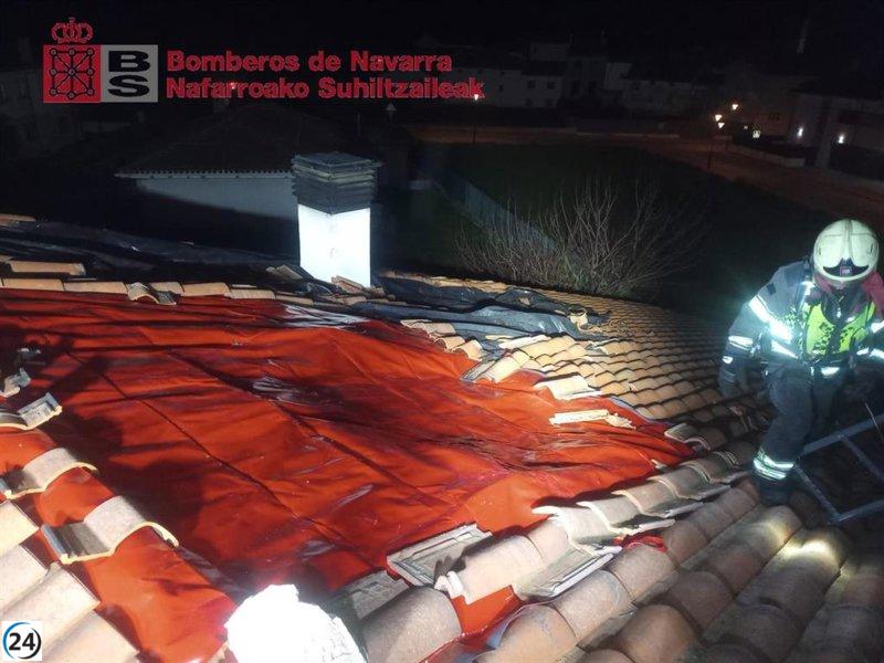 Apagan incendio en casa unifamiliar de Villatuerta.