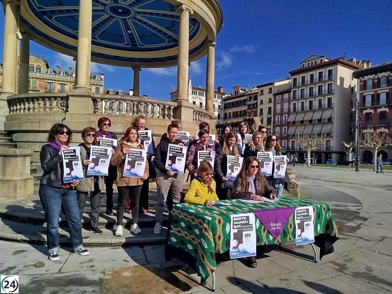 El 8 de marzo, el feminismo se alza en Pamplona contra un sistema de opresiones.