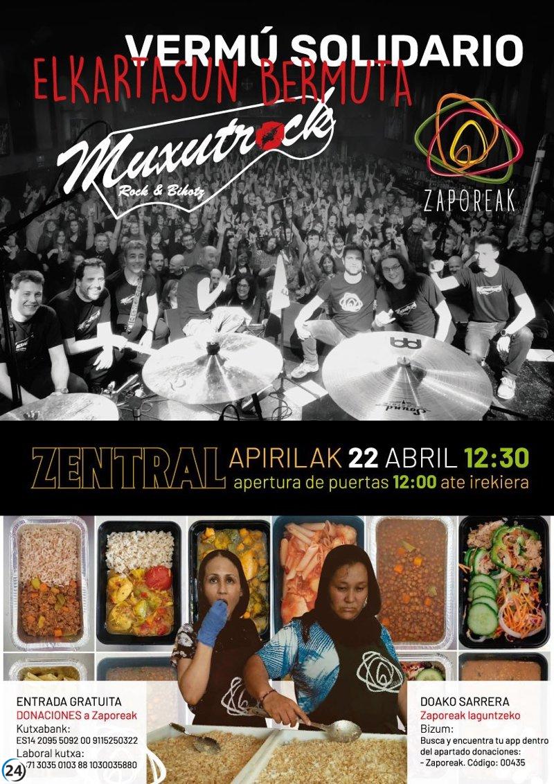 El Zentral de Pamplona alberga un evento solidario a favor de Zaporeak el 22 de abril.