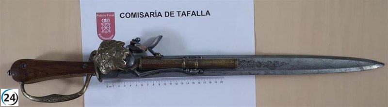 Fue denunciado en Falces por portar una espada con una pistola soldada.