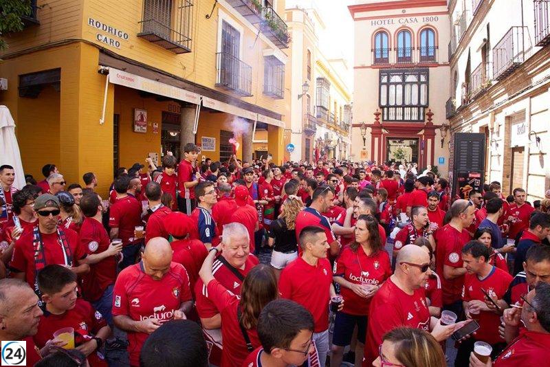 Chivite celebra el éxito de Osasuna y la victoria en la calle.