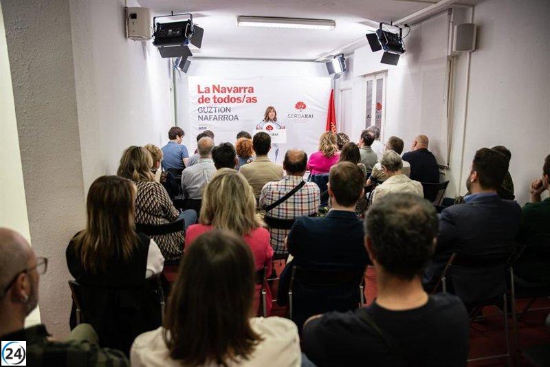 Geroa Bai se compromete a formar gobiernos plurales y progresistas en Navarra.