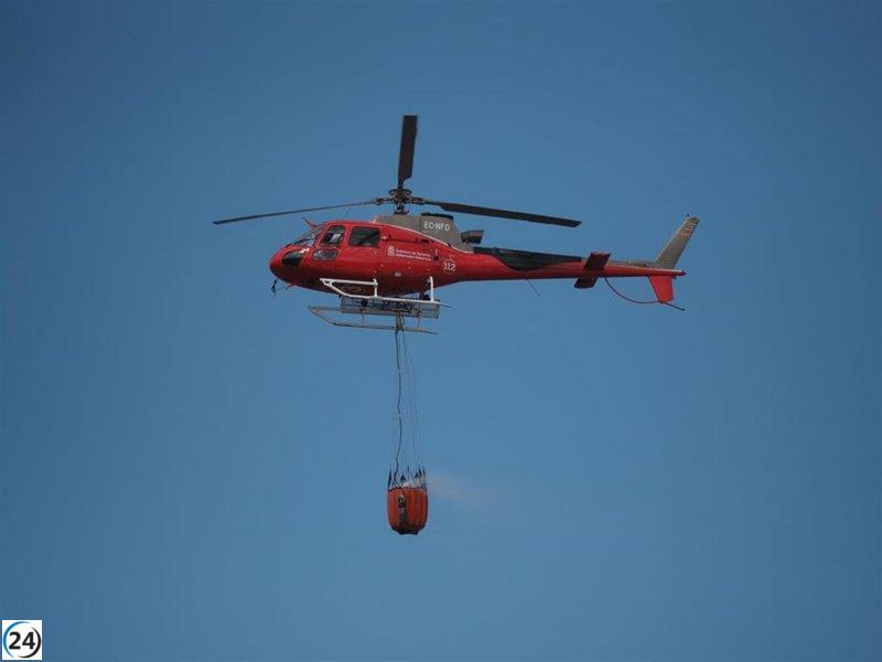 Bomberos permanecen en la zona del incendio de Olloki sin frentes activos.