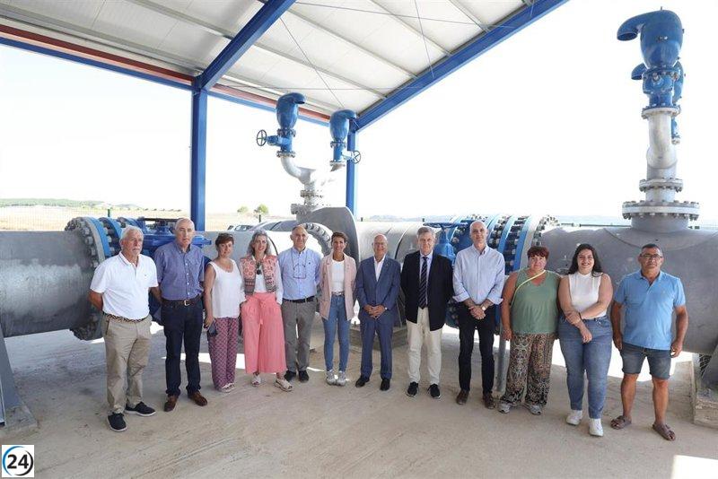 El agua de Itoiz ya abastece al regadío de Sesma a través del Canal de Navarra.