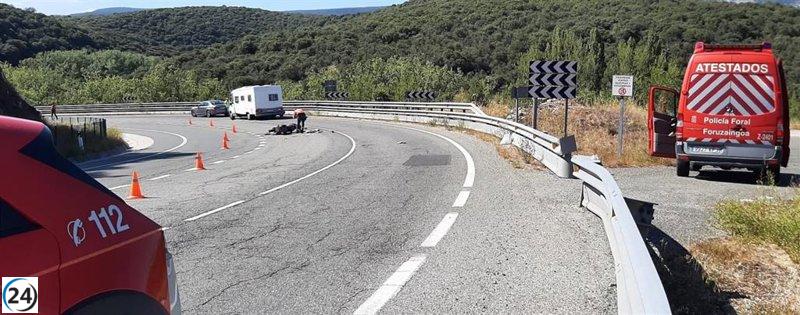 Motorista en estado crítico tras colisión en Acedo