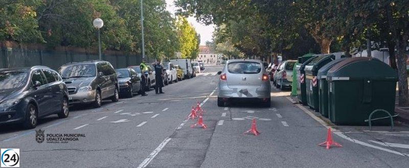 Dos personas heridas en dos atropellos en Pamplona este fin de semana: una mujer de 69 años y un niño de 2.