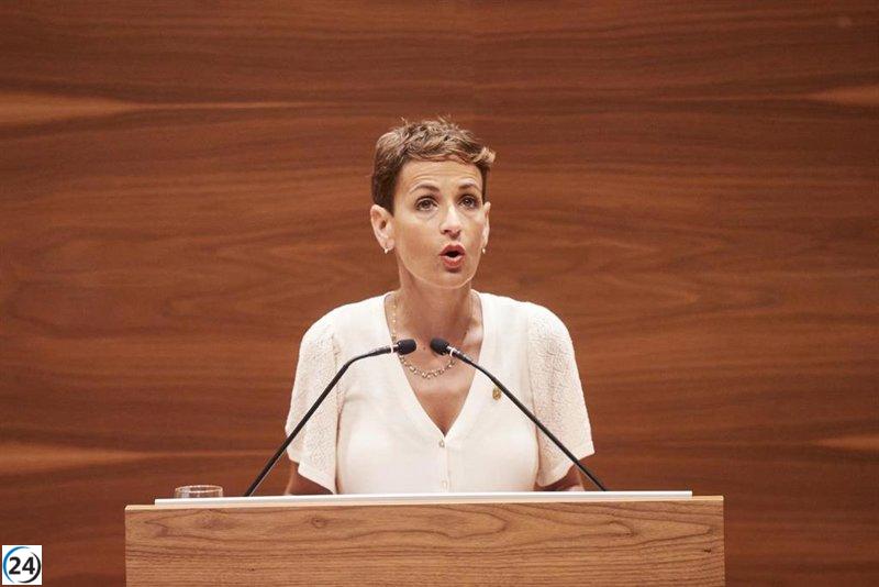 Chivite lamenta la intransigencia de PP, Vox y UPN al negarse a acordar con otros partidos.